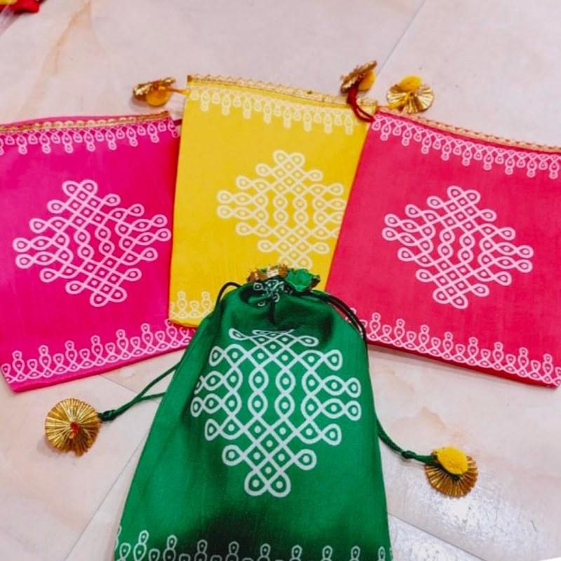 Raw Silk Potli Bag